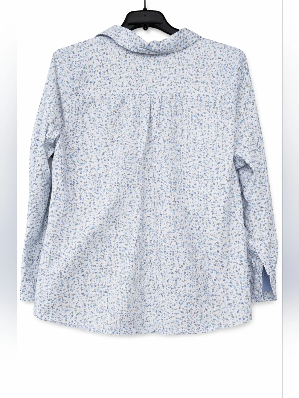 Avenue Light Blue Patterned Button-Down Shirt Size 22/24 - Picture 4 of 6